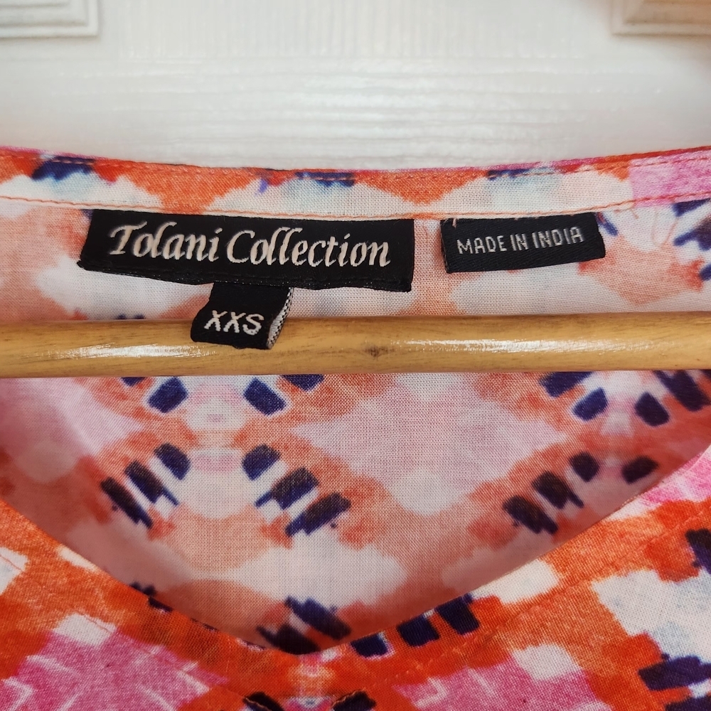 Tolani Collection Multicolor Patterned Top Womens… - image 3